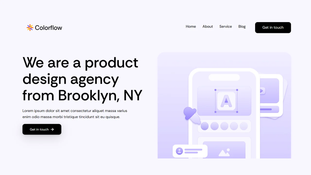 Design Agency Hero UI Design with Elementor Pro Template