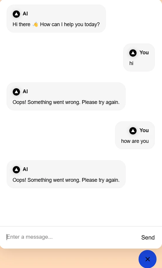 chatbot window with clean ui ux